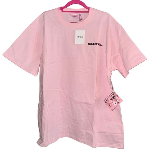 **SOLD** Mean Girls x Forever 21 Pink Oversized Graphic Tee Size Large - Picture 4 of 12